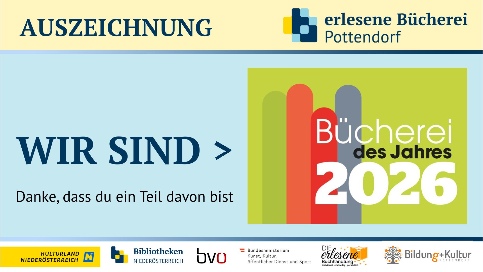 Bücherei des Jahres 2026, 27.11.25