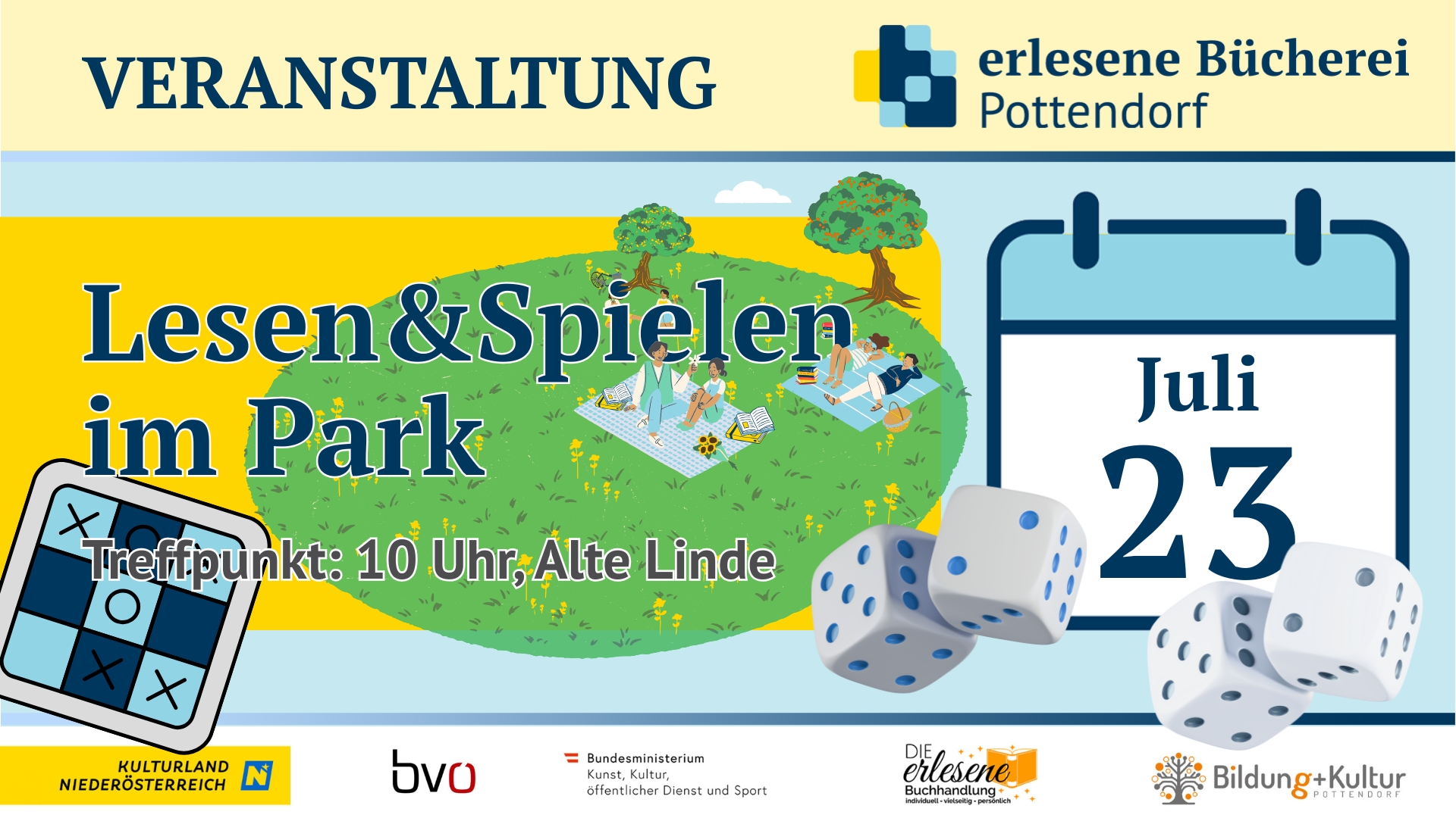 Lesen & Spielen im Park