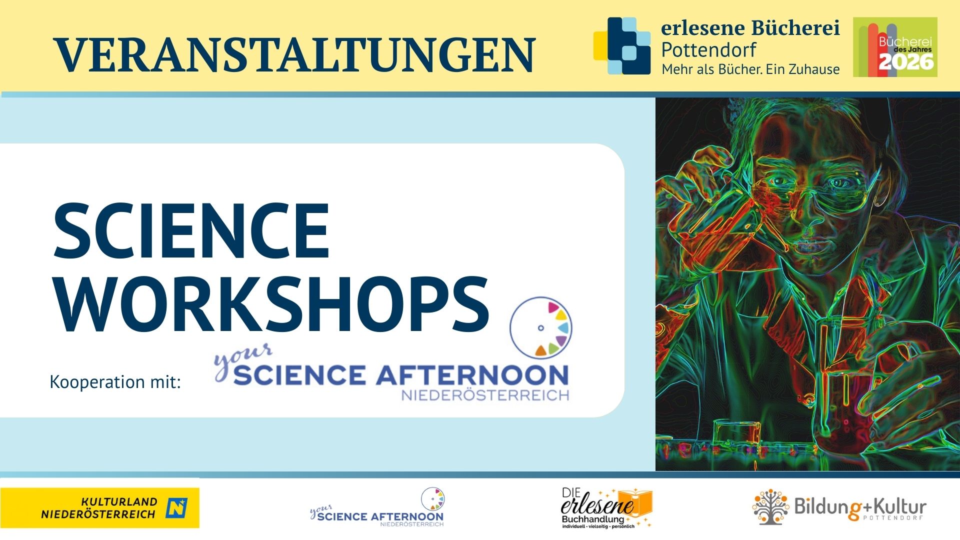 Science Workshops, Anmeldung